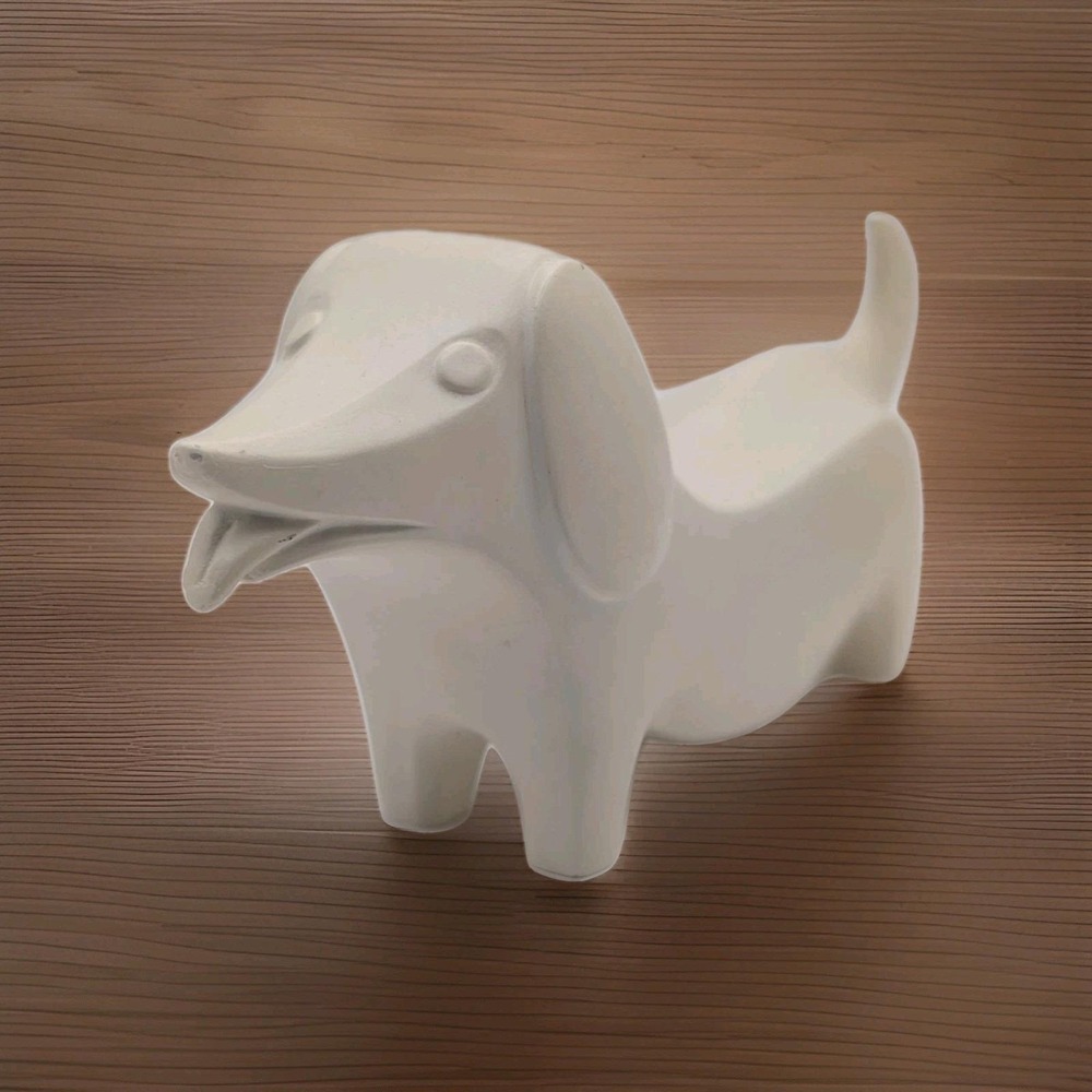 Jonathan Adler Stoneware White Matte Dachshund Dog Menagerie Figure 6"